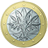 Coin visual: France, 1 Euro (Second series)