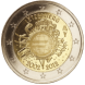 Visuel de la pi&egrave;ce comm&eacute;morative: Luxembourg 2012, 10 ans de la mise en circulation des billets et des pi�ces en euro