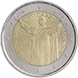 Visuel de la pi&egrave;ce comm&eacute;morative: Vatican 2022, 125e anniversaire de la naissance du pape Paul VI, le 26 septembre 1897 &agrave; Concesio