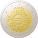 Visuel de la pi&egrave;ce comm&eacute;morative: Espagne 2012, 10 ans de la mise en circulation des billets et des pi�ces en euro