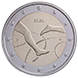 Commemorative Euro coin visual: Finland 2025, 100 years of the Finland-Sweden Athletics International