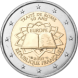Visuel de la pi&egrave;ce comm&eacute;morative: France 2007, Cinquanti�me anniversaire du trait� de Rome